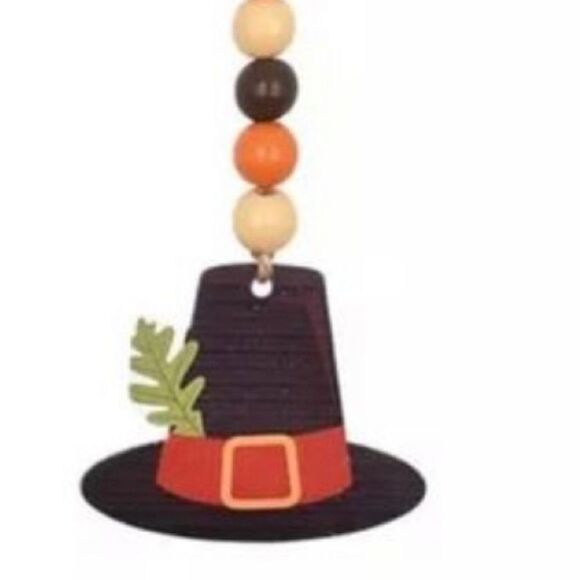 2/$15 TIER TRAY FALL DECOR PILGRIM HAT - Picture 1 of 11